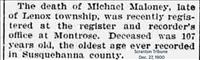 Maloney, Michael (Funeral Notice)